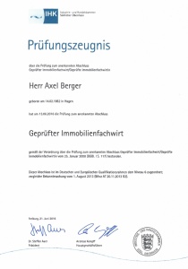 Immobilienfachwirt und Makler Axel Berger aus Oberkirch bei Offenburg